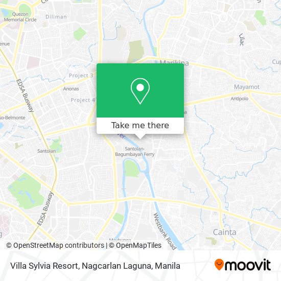 Villa Sylvia Resort, Nagcarlan Laguna map