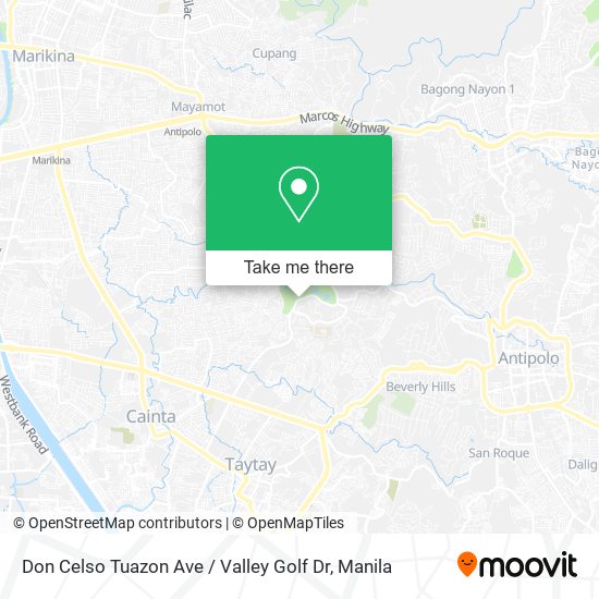 Don Celso Tuazon Ave / Valley Golf Dr map