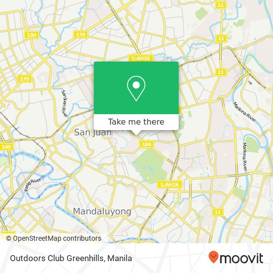 Outdoors Club Greenhills map