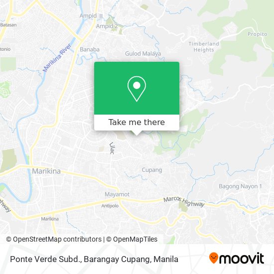 Ponte Verde Subd., Barangay Cupang map