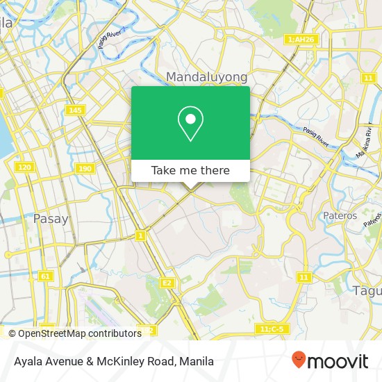 Ayala Avenue & McKinley Road map