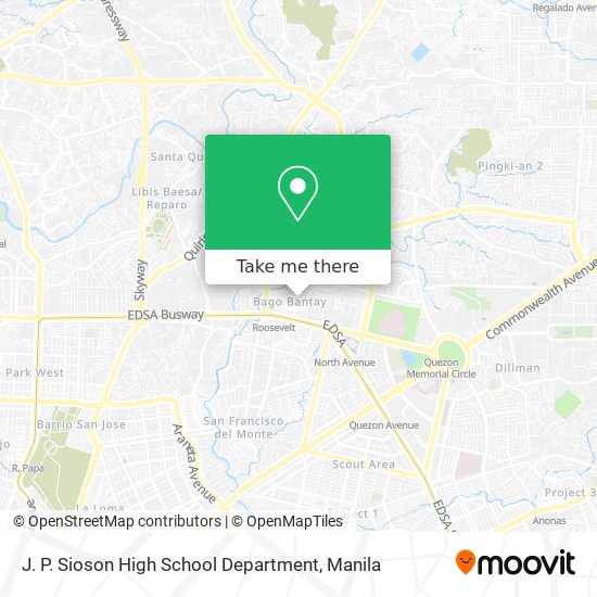 J. P. Sioson High School Department map