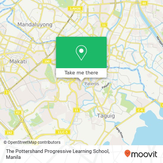 The Pottershand Progressive Learning School map
