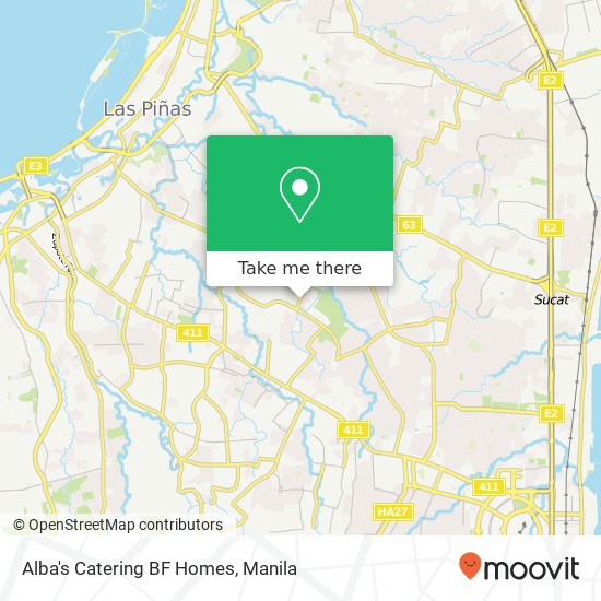 Alba's Catering BF Homes map