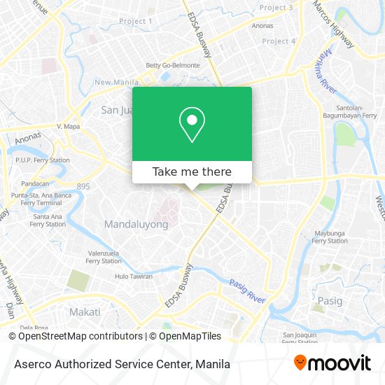 Aserco Authorized Service Center map