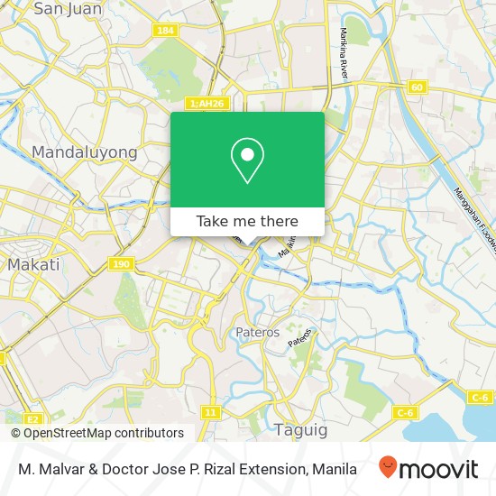 M. Malvar & Doctor Jose P. Rizal Extension map