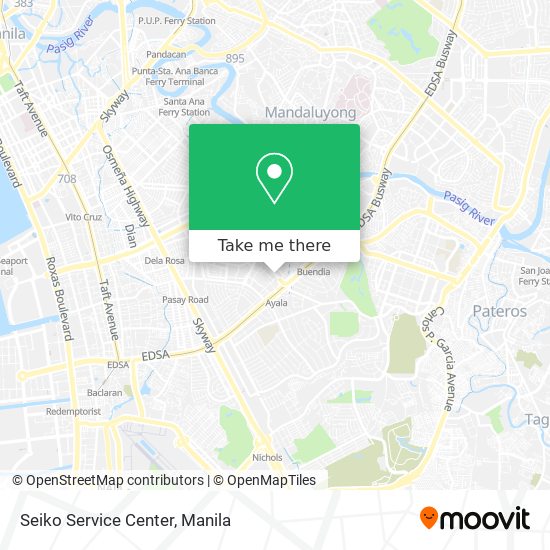 How to get to Seiko Service Center in Makati City by Bus or Train?