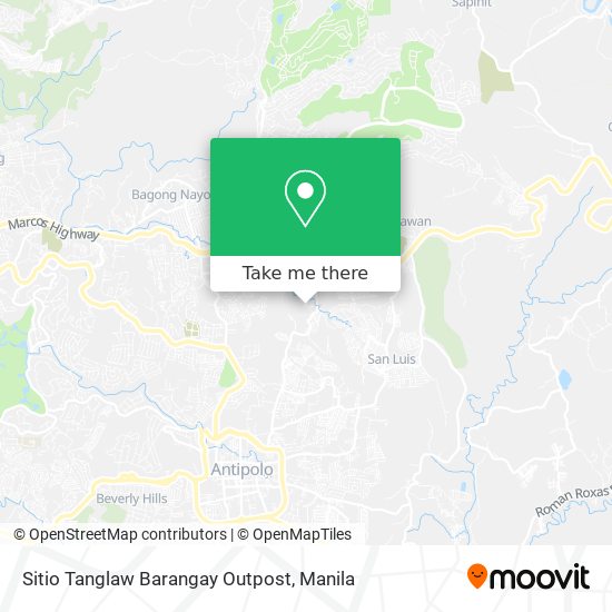 Sitio Tanglaw Barangay Outpost map