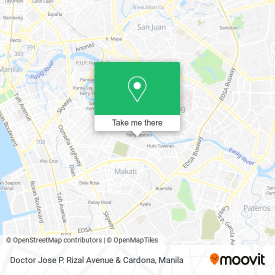 Doctor Jose P. Rizal Avenue & Cardona map