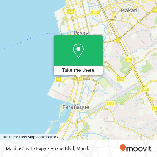 Manila-Cavite Expy / Roxas Blvd map