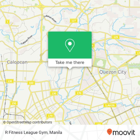 R Fitness League Gym map