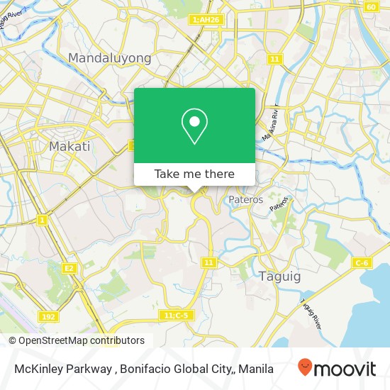 McKinley Parkway , Bonifacio Global City, map