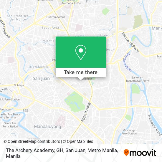 The Archery Academy, GH, San Juan, Metro Manila map