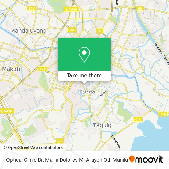 Optical Clinic Dr. Maria Dolores M. Arayon Od map