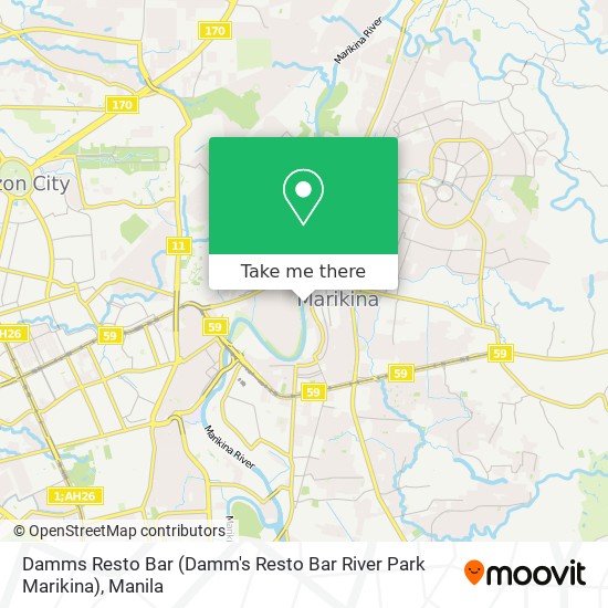 Damms Resto Bar (Damm's Resto Bar River Park Marikina) map