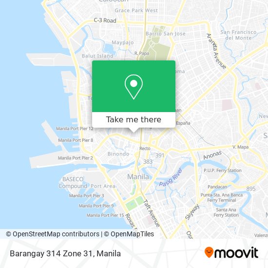 Barangay 314 Zone 31 map