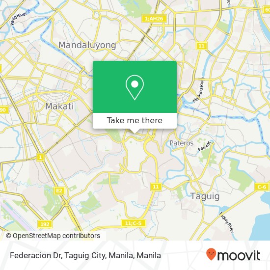 Federacion Dr, Taguig City, Manila map