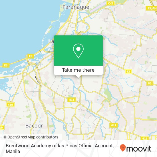 Brentwood Academy of las Pinas Official Account map