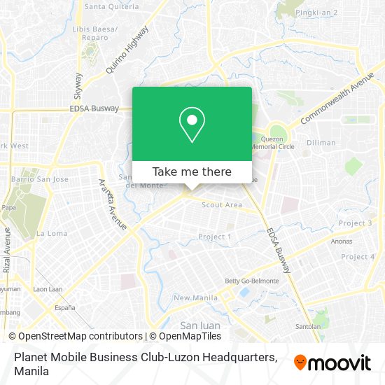 Planet Mobile Business Club-Luzon Headquarters map