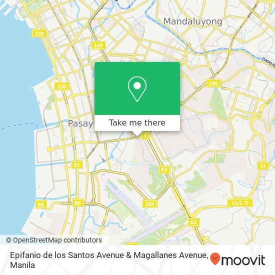 Epifanio de los Santos Avenue & Magallanes Avenue map