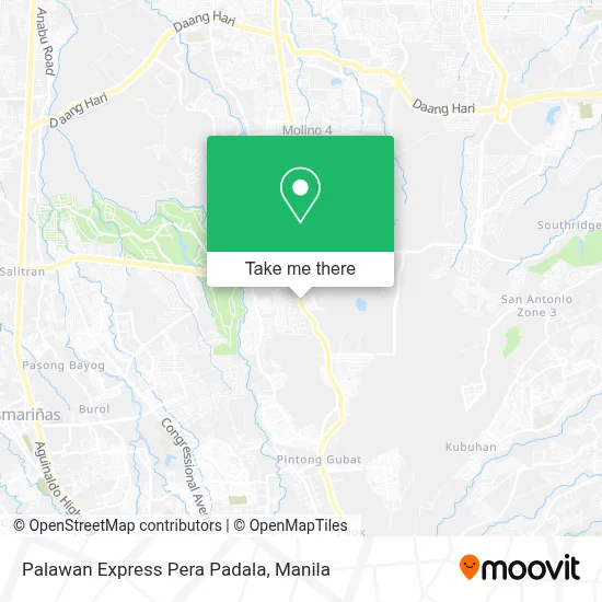 Palawan Express Pera Padala map