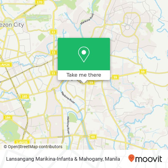 Lansangang Marikina-Infanta & Mahogany map