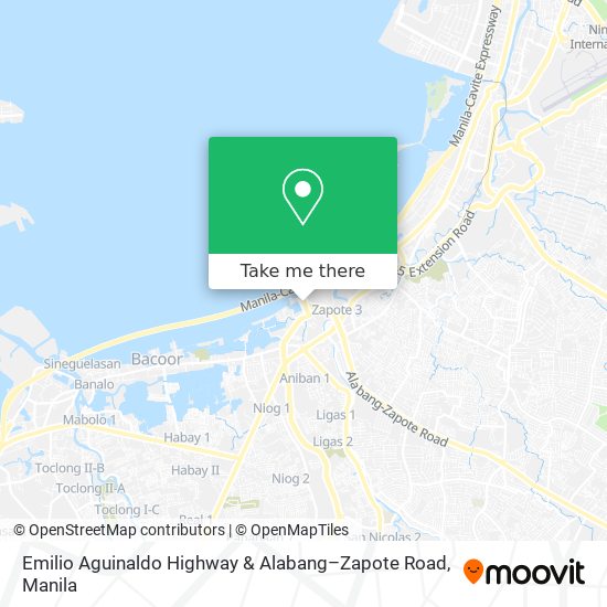 Emilio Aguinaldo Highway & Alabang–Zapote Road map