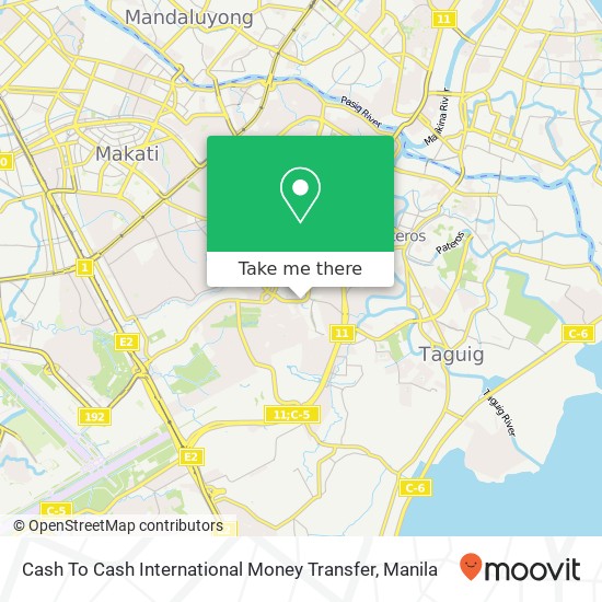 Cash To Cash International Money Transfer map