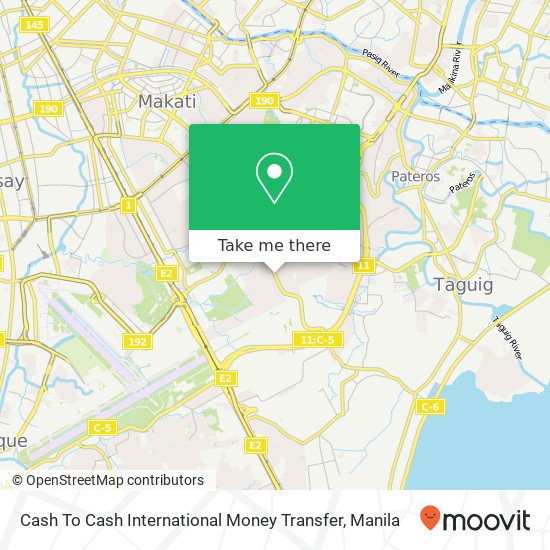 Cash To Cash International Money Transfer map