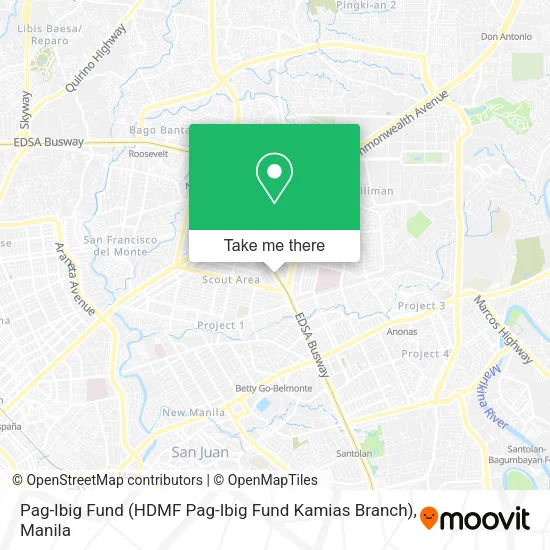 Pag-Ibig Fund (HDMF Pag-Ibig Fund Kamias Branch) map