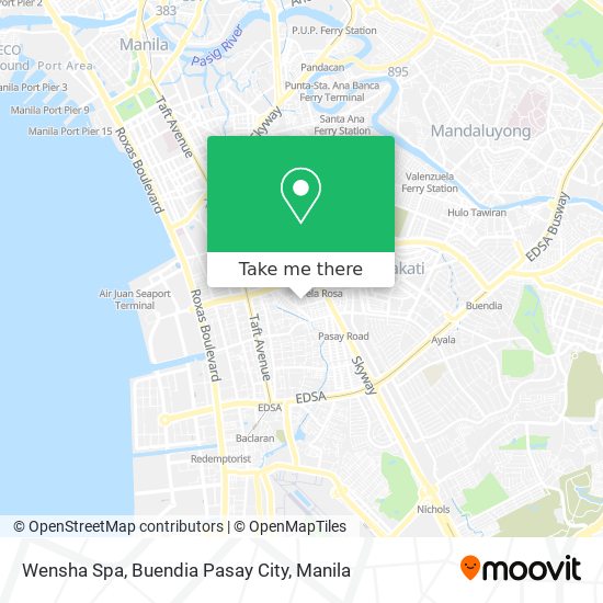 Wensha Spa, Buendia Pasay City map