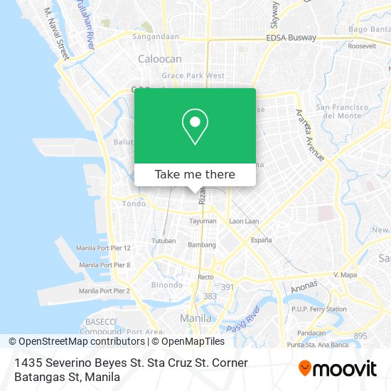 1435 Severino Beyes St. Sta Cruz St. Corner Batangas St map