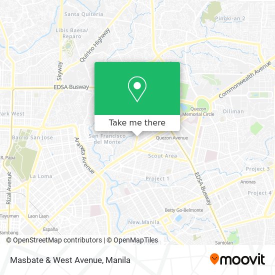 Masbate & West Avenue map