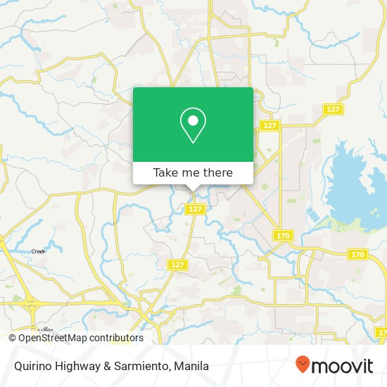 Quirino Highway & Sarmiento map