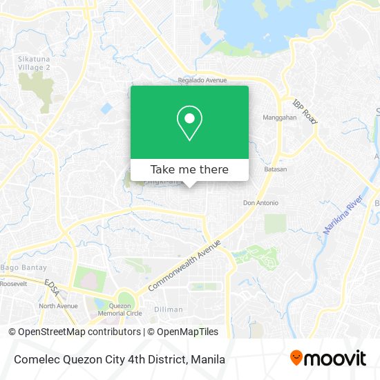 Comelec Quezon City 4th District map