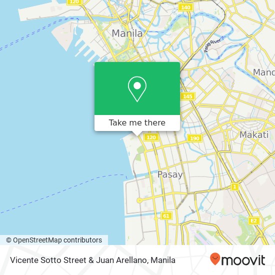 Vicente Sotto Street & Juan Arellano map