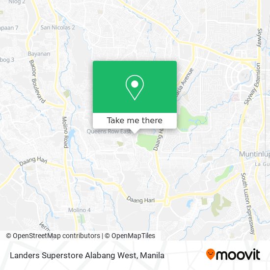 Landers Superstore Alabang West map