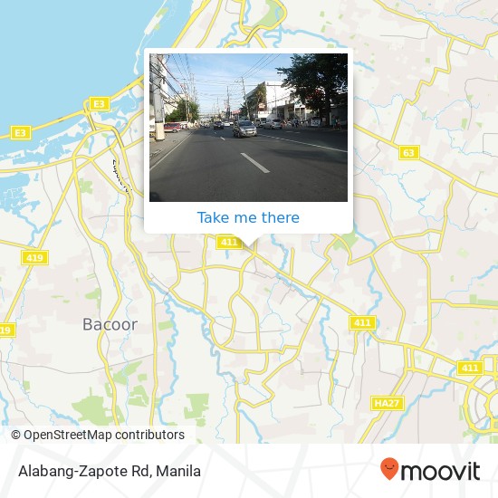 Alabang-Zapote Rd map