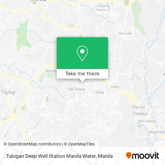 Tubigan Deep Well Station Manila Water map