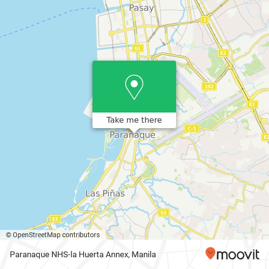Paranaque NHS-la Huerta Annex map