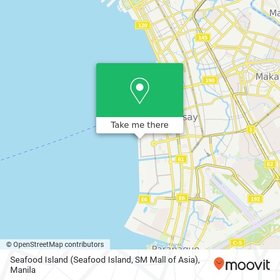 Seafood Island (Seafood Island, SM Mall of Asia) map