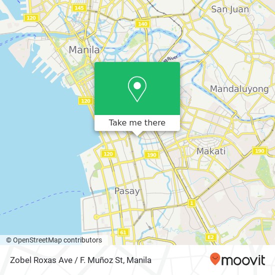 Zobel Roxas Ave / F. Muñoz St map