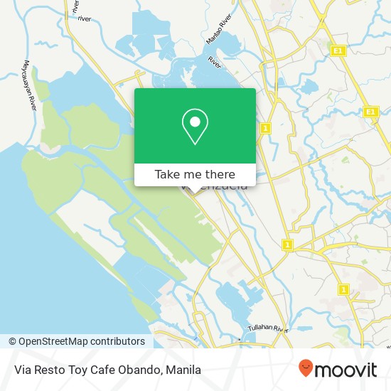 Via Resto Toy Cafe Obando map