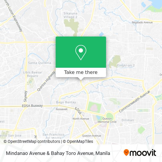 Mindanao Avenue & Bahay Toro Avenue map