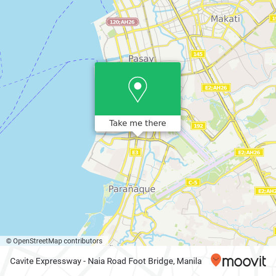 Cavite Expressway - Naia Road Foot Bridge map