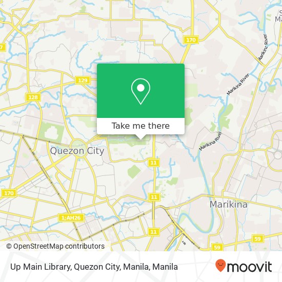 Up Main Library, Quezon City, Manila map