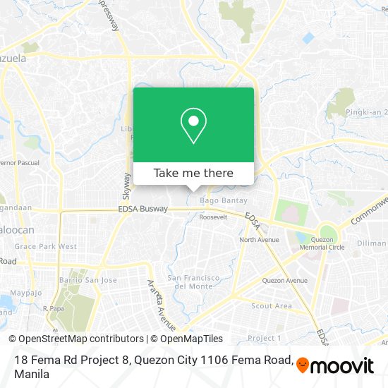 18 Fema Rd Project 8, Quezon City 1106 Fema Road map