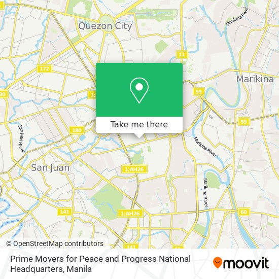 Prime Movers for Peace and Progress National Headquarters map