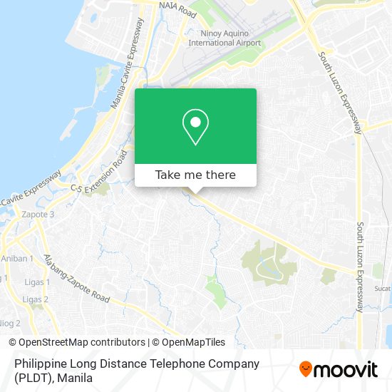 Philippine Long Distance Telephone Company (PLDT) map