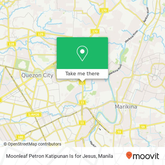 Moonleaf Petron Katipunan Is for Jesus map